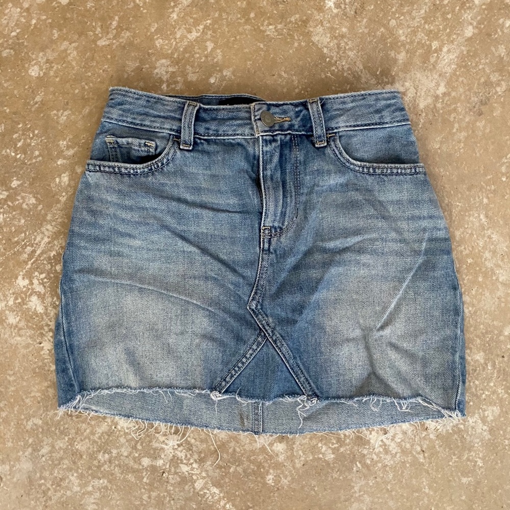 High Waisted Jean Skirt